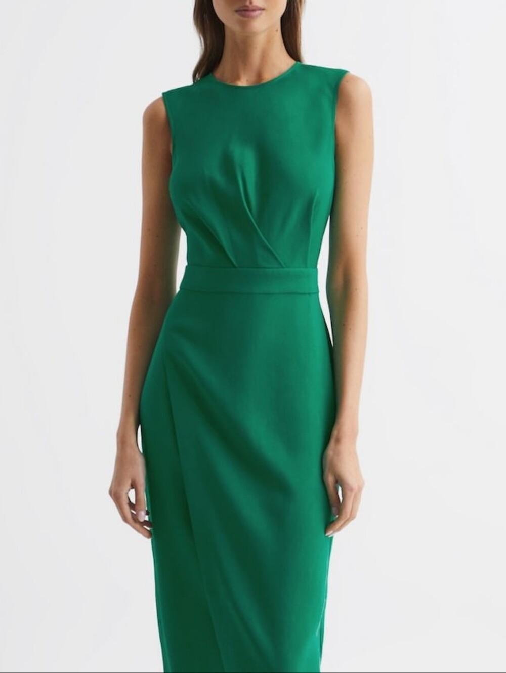 NWT REISS | $330 Layla Wrap Over Midi Dress - Picture 3 of 10